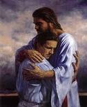 Jesus Embracing man