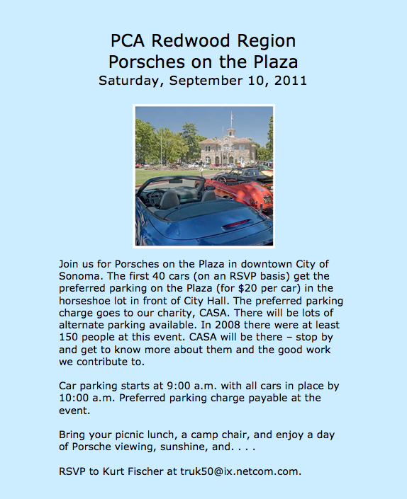 2011 porsches on the plaza flyer