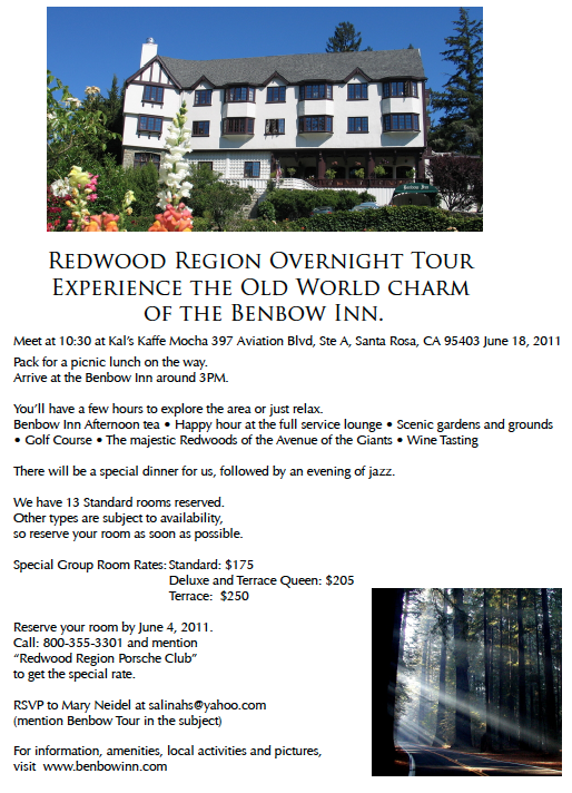 RR Benbow Tour Flyer