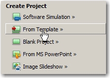 Create a new project using a project template.