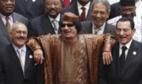 Ghaddafi between Ali Saleh and Mubarak