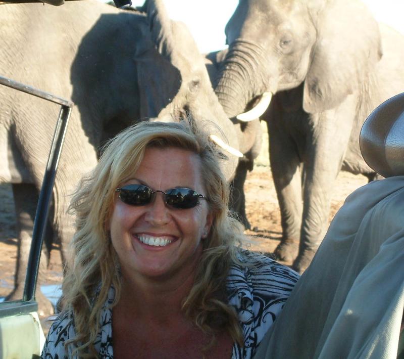 Sharon Pincott with her Beloved Elephants
