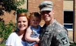 Military family poses for a picture