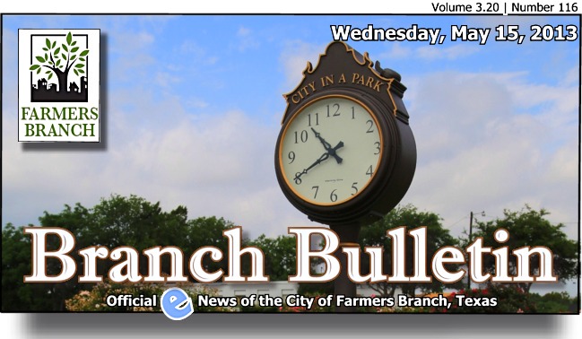 BRANCH BULLETIN: eNews from Farmers Branch