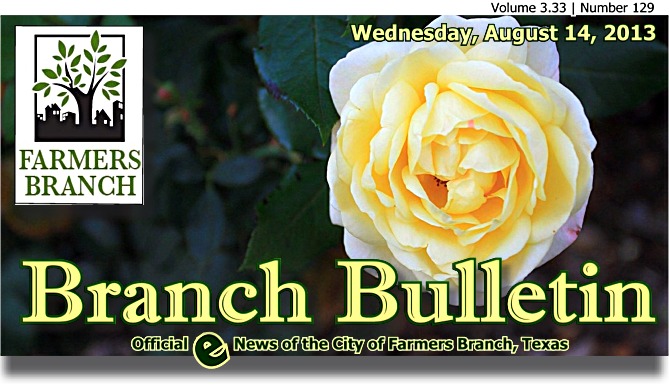 BRANCH BULLETIN: eNews from Farmers Branch