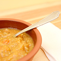 Bowl of lentil soup.