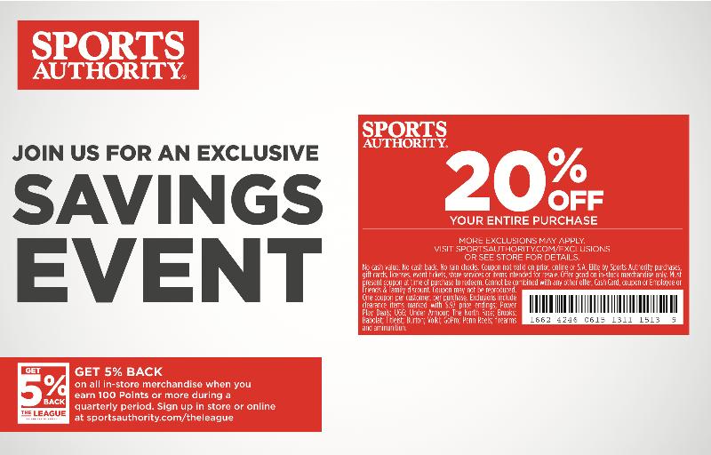August Sports Authority offer