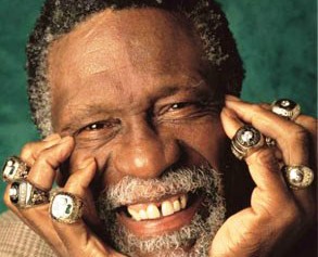 Bill Russell With Rings