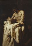 Christ Embracing Bernard by Ribalta