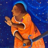 Coyolxauhqui Returns as La Virgen de Guadalupe by Alma Lopez