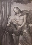 Jesus embracing John of La Verna