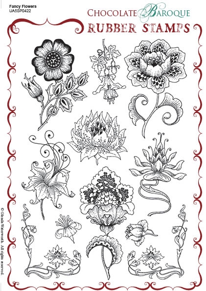 Fancy Flowers A5 stamp set