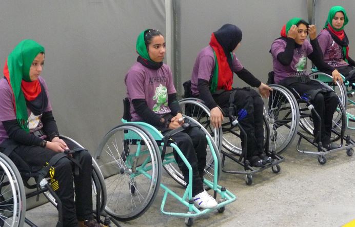 Picture of Women's Wheelchair Basketball Team in Afghanistan