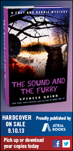 Advertisement for THE SOUND AND THE FURRY by Spencer Quinn