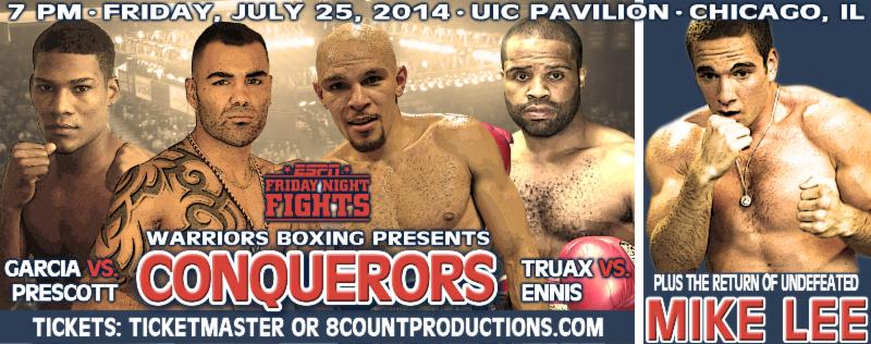 Weights from ‘Conquerors’ ESPN Friday Night Fights in Chicago