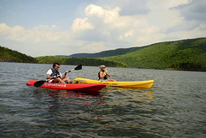 Kayaking is a popular activity on Raystown Lake and the Juniata River