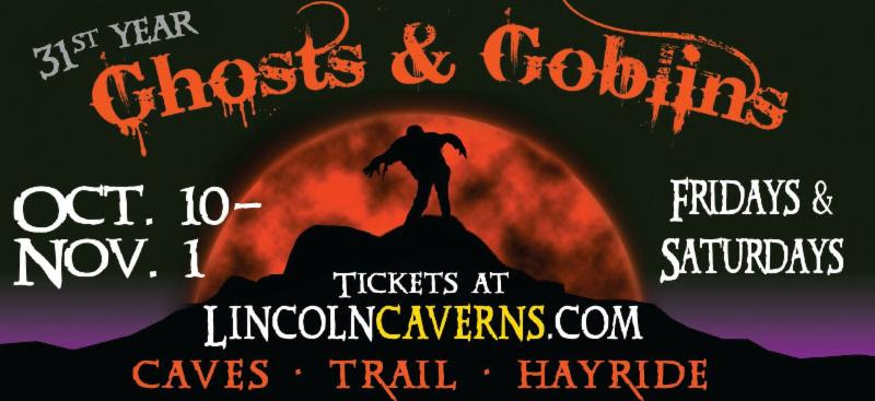 2014 Ghosts and Goblins haunted cave tours at Lincoln Caverns