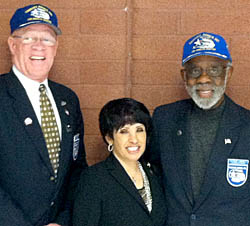 Theodore Lumpkin was joined by Lowell Steward, Jr. (son of Tuskegee Airman Major Lowell Steward) and Sallie Pratt