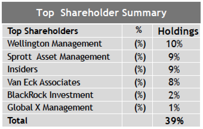 Aurcana Top Shareholders