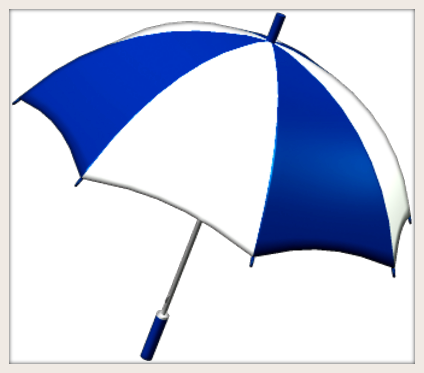 TTF Blue White Umbrella 