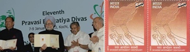 PM Manmohan Singh releases postage stamp honoring Gadar Heroes