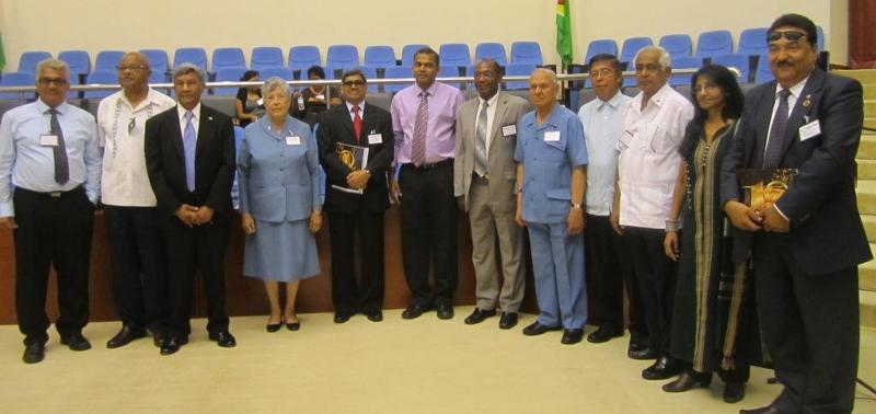 PIO Monument in Guyana - GOPIO Officers and Panelists at the Conference in Guyana on May 4, 2013
