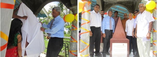 PIO Mounumnet in Guyana - Unveiling in Highbury.by GOPIO President Ashook Ramsaran 5.5.201