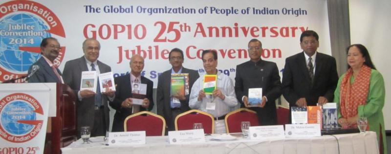 Release of books at the GOPIO Jubilee Convention 2014 in Trinidad and Tobago