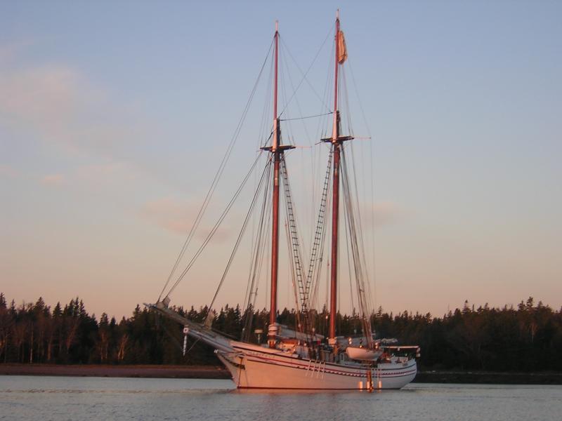 Schooner Heritage at anchor