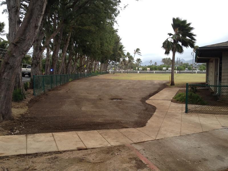 Resurfaced Laie Elementary parking area