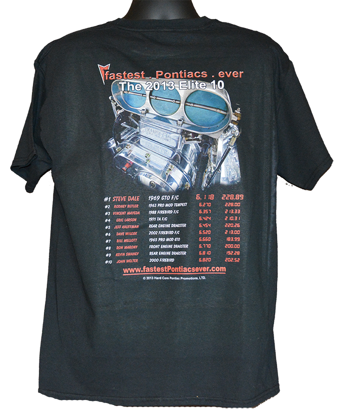 fPe 2014 Elite 10 member Pontiac t shirt back