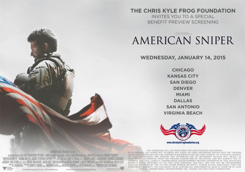 American Sniper Fundraiser Advance Screening 01052015
