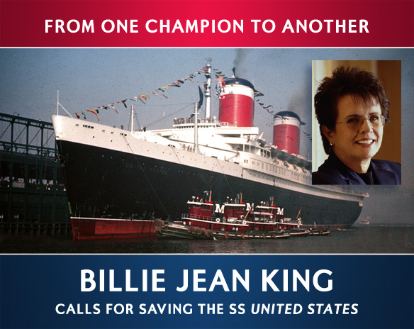 Billie Jean King announces support for SS United States