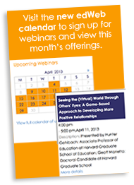 Visit the new edWeb webinar calendar