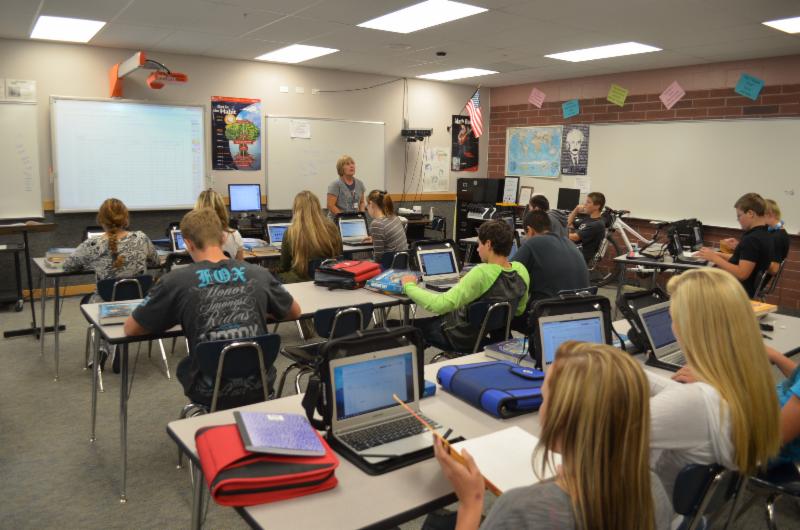 Students Using Chromebooks