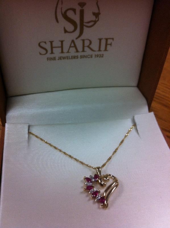 Sharif Jewelers Ruby & Diamond Pendant
