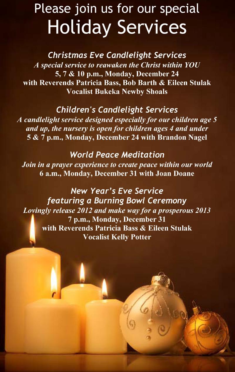 2012 holiday services