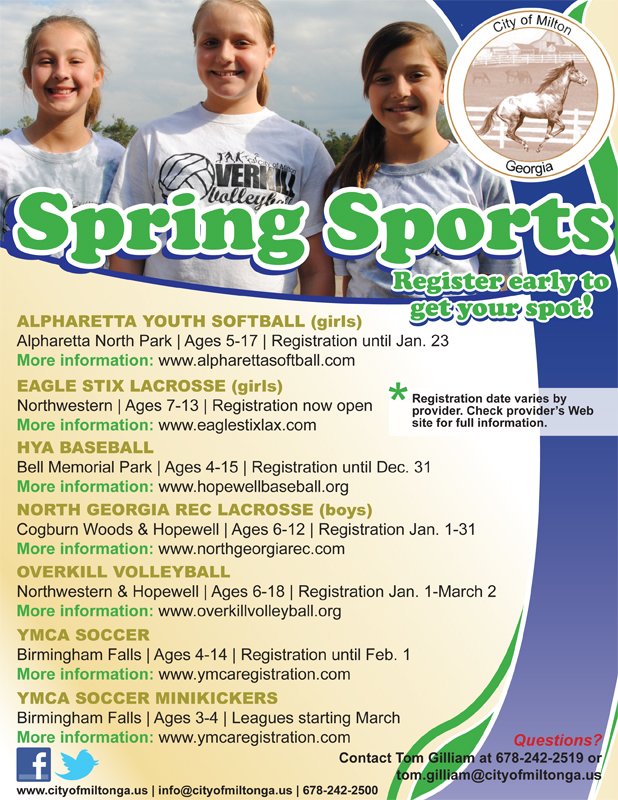 Spring Sports flyer