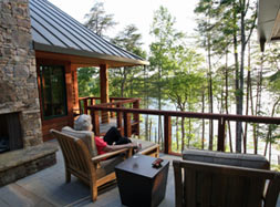 NC Mountain Lake House roof deck