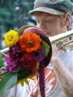 Horn with Flowers