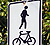 walk bike sign