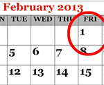 feb 2013 calendar