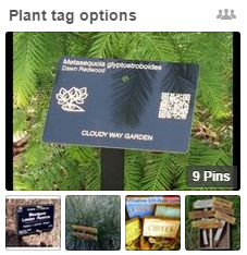 Pinterest Plant Tag board