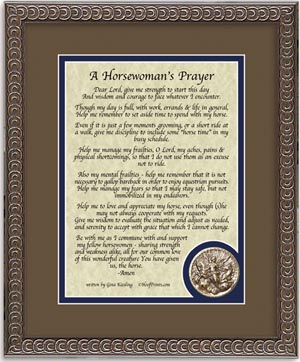 Horsewoman's Prayer Framed