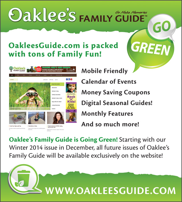 Oaklee's Family Guide is going green!