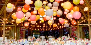 Colorful Lanterns at wedding