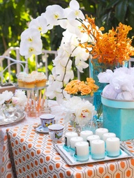 Summer party favor table 