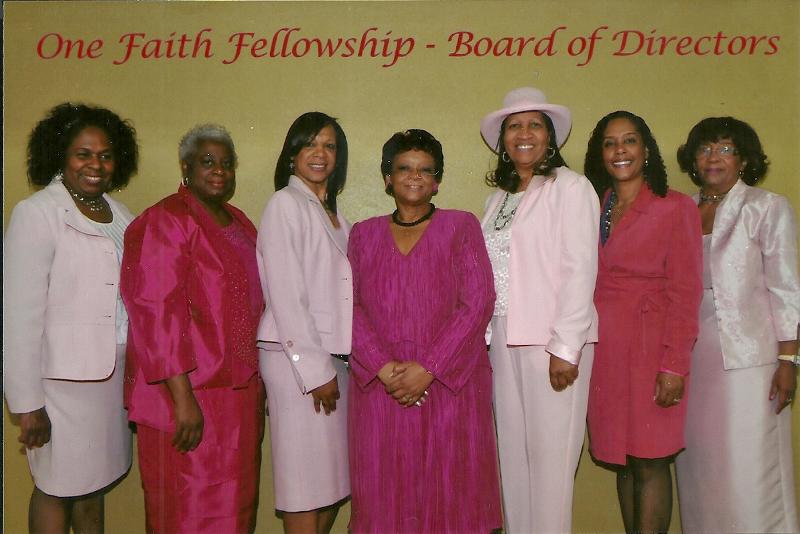 One Faith Fellowship Board of Directors April 13, 2013