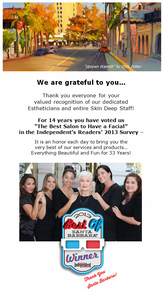 We are grateful to you...