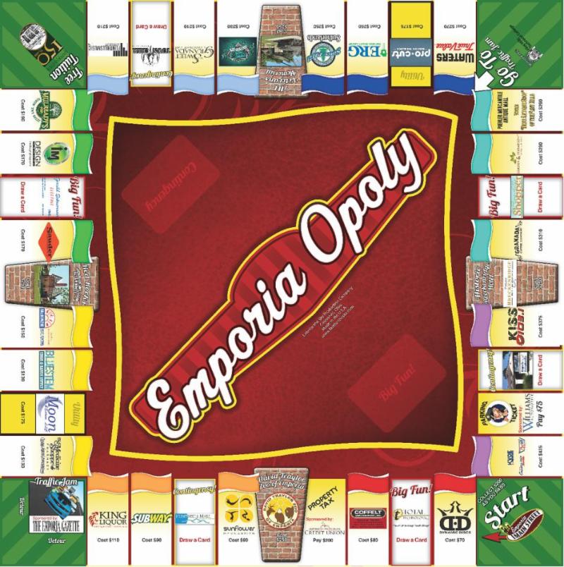 Emporia Opoly Game Board